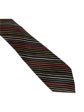 Lanvin Silk Striped Italian Mens Tie